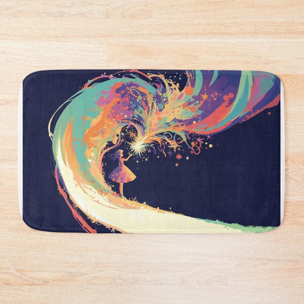 Item preview, Girl Summoning Colorful Magic Wave designed and sold by Christian Weiss.