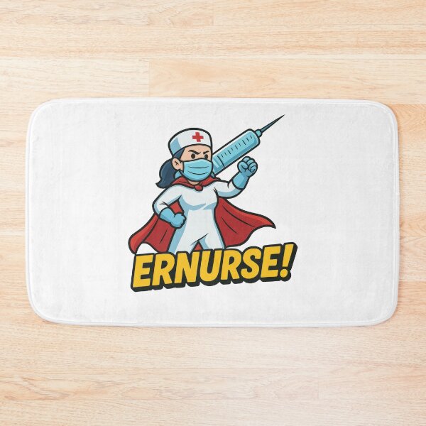 Item preview, Cartoon Superhero Nurse with Syringe designed and sold by olenapetol.