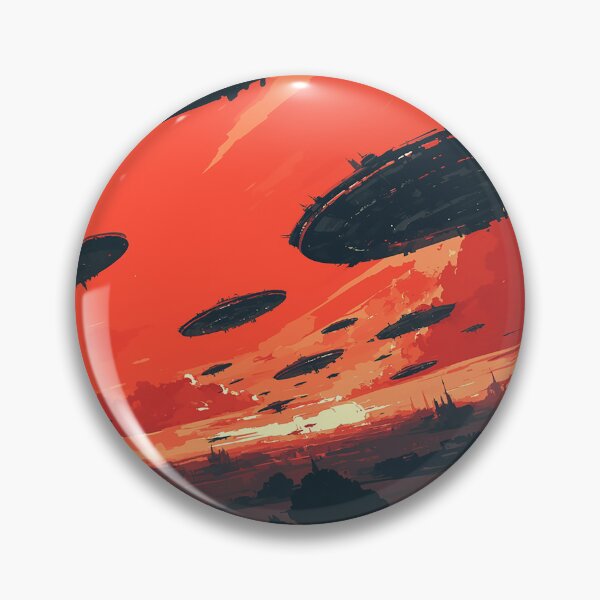 Item preview, UFO Swarm Invading Red Sky designed and sold by Christian Weiss.