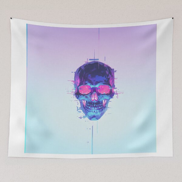Item preview, Glitch Skull With Neon Glow designed and sold by Christian Weiss.