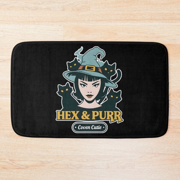 Item preview, Hex & Purr Coven Cutie Witch with Black Cats Retro Gothic Halloween Aesthetic Design designed and sold by DrawHandArt.