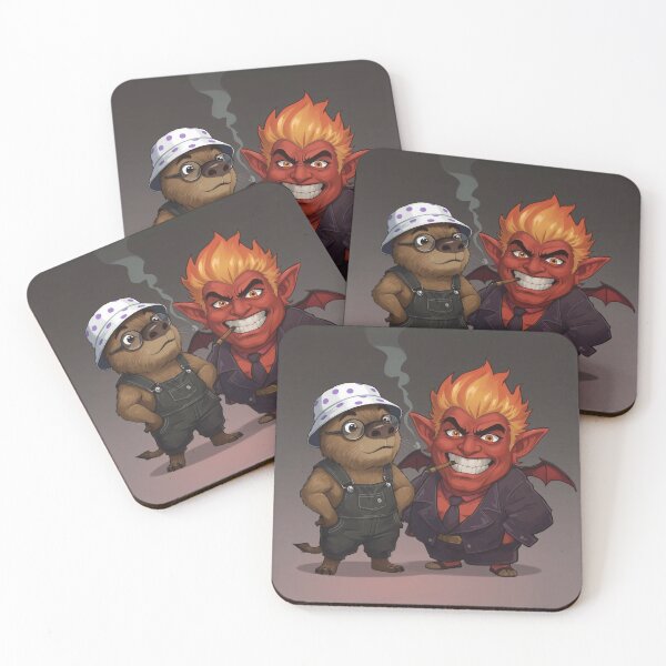 Item preview, "Chill Bear & Devilish Duo - Cartoon Vibes" designed and sold by Pixel-2-Wears.