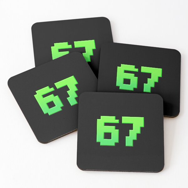 Item preview, 67, Six Seven in Green 8-bit Pixel designed and sold by Memes N Lore .