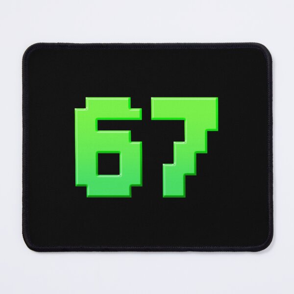 Item preview, 67, Six Seven in Green 8-bit Pixel designed and sold by Memes N Lore .