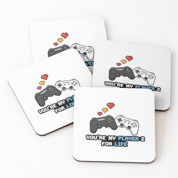 Item preview, Gamer Couple "Player 2 for Life" - Geek, Nerd, Relationship Gift designed and sold by CatsAreFamous.