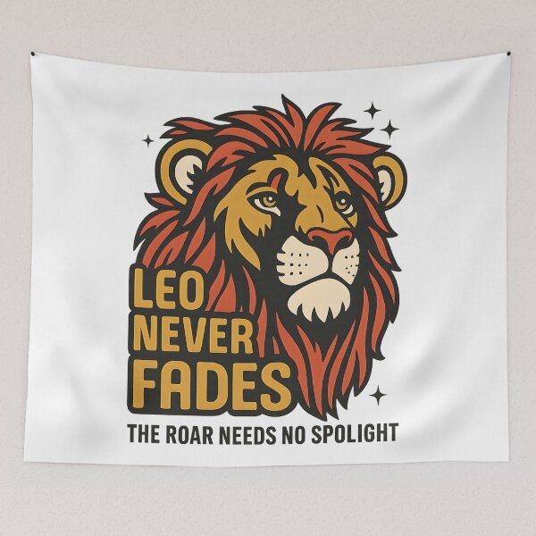 Item preview,  Leo Never Fades Majestic Lion Zodiac Astrology Fierce Horoscope Retro Bold Design designed and sold by DrawHandArt.