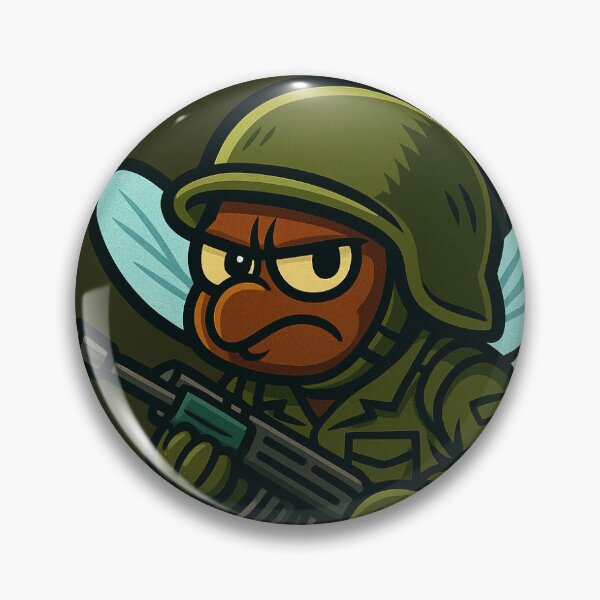 Item preview, Military Fly Badge – Funny Cartoon Soldier Fly designed and sold by ForgeBogdan.