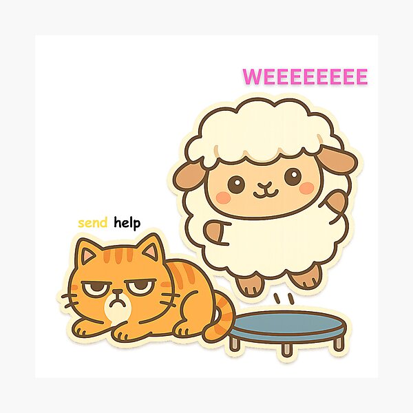 Item preview, Opposite Friends – Send Help Funny Meme Design designed and sold by Puff & Tuff.