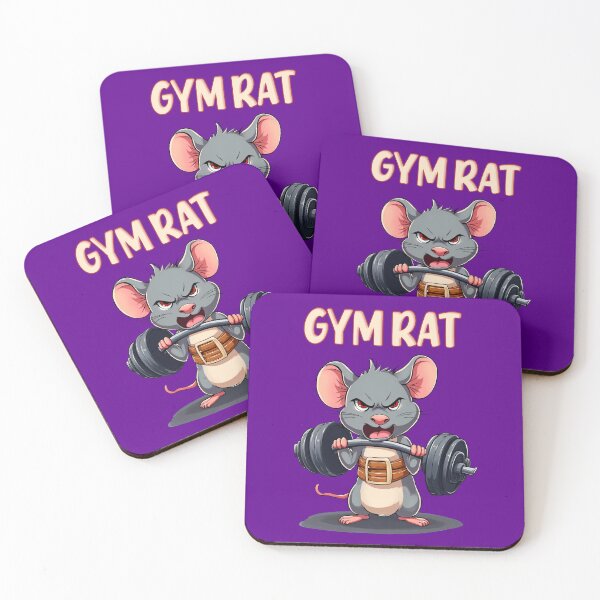 Item preview, Kawaii Gym Rat Decal - Angry Mouse Lifting Weights, Pastel Aesthetic designed and sold by WelSol.