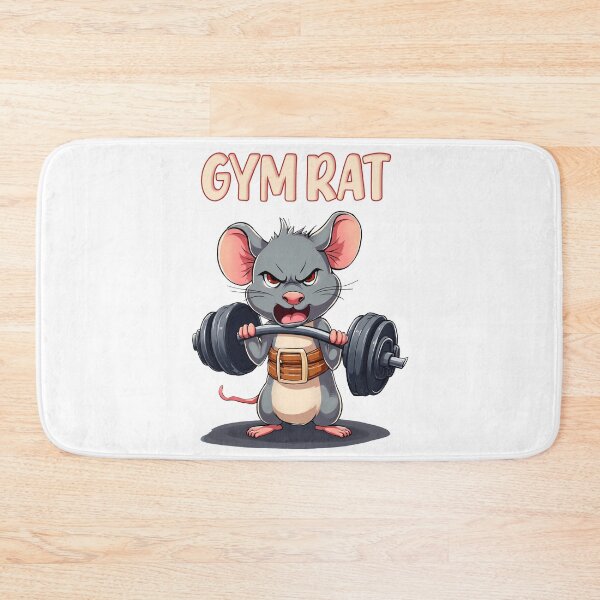 Item preview, Kawaii Gym Rat Decal - Angry Mouse Lifting Weights, Pastel Aesthetic designed and sold by WelSol.