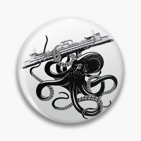 Item preview, Octopus Attacks Washington Ferry designed and sold by EdmondsLove.