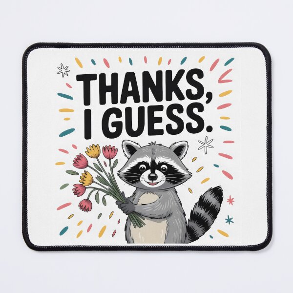 Item preview, Grateful but Sarcastic Raccoon Surrounded by Bold Colors designed and sold by SplashTastic.