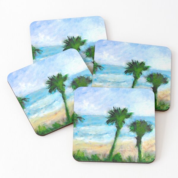 Item preview,   Palms by the Sea – Coastal Impressionist Painting (2021)  designed and sold by donwillisjrart.