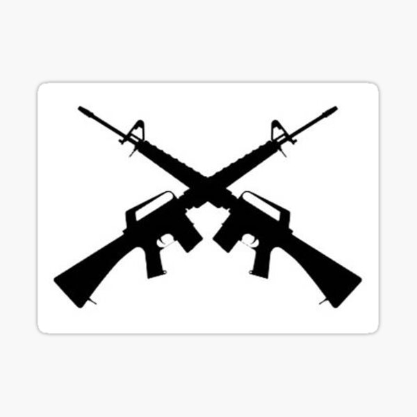 Rifles Crossed Stickers for Sale  Redbubble