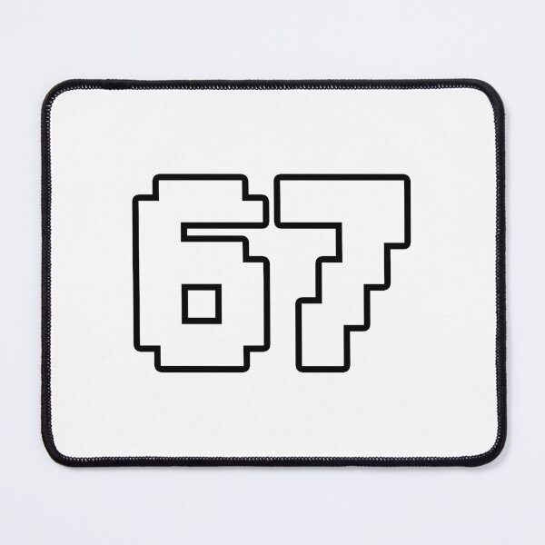 Item preview, 67, Six Seven in 8-bit Pixel Outline designed and sold by Memes N Lore .