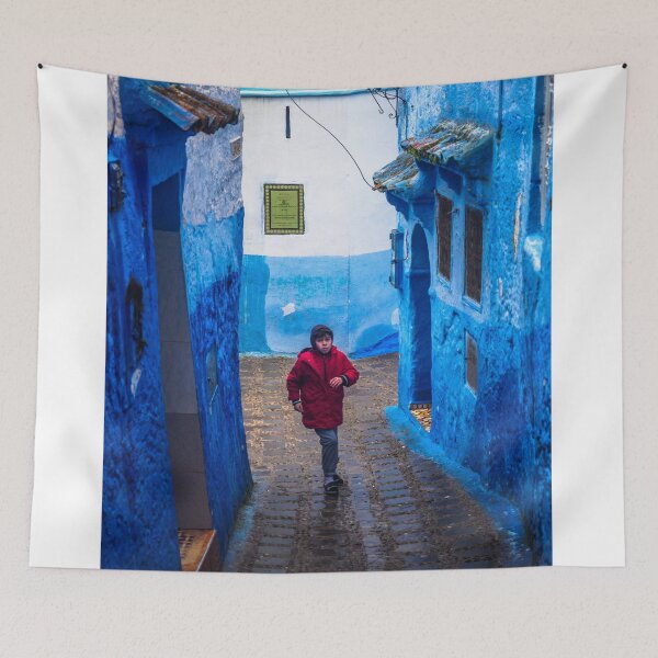 Item preview, Little boy in red jacket in Chefchaouen, Morocco.  designed and sold by Shaun Busuttil.