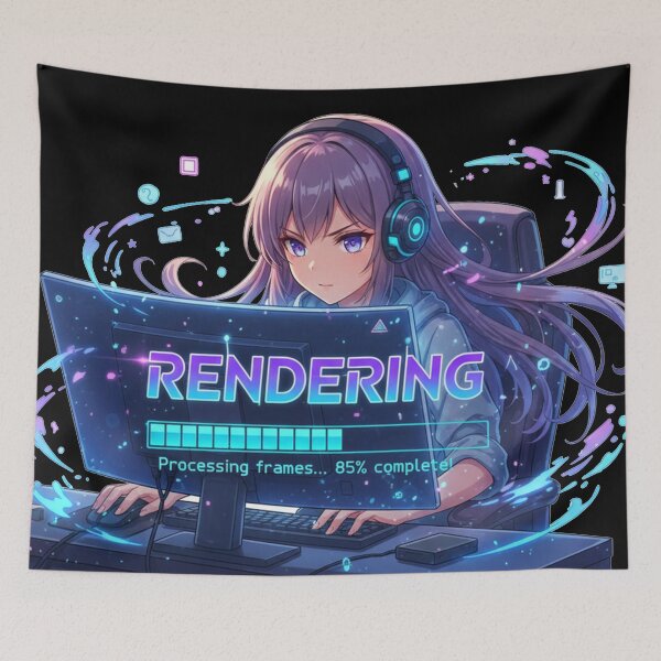 Item preview, ANIME RENDERING GIRL designed and sold by Gnfree.