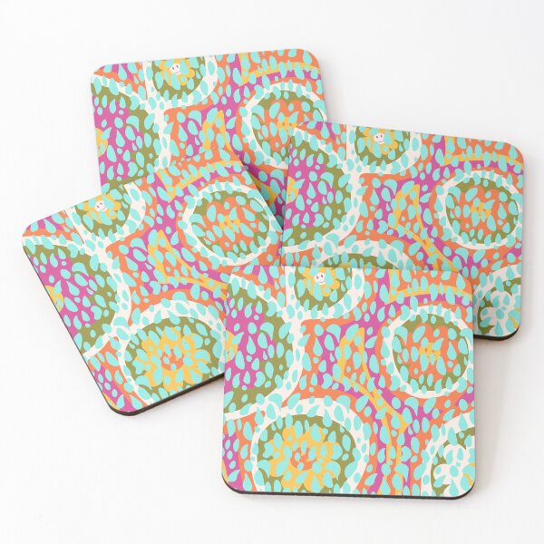 Item preview, Rainbow drops on retro circles designed and sold by BritishDelights.