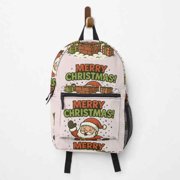 Item preview, merry christmas message with Santa Claus in Chimney designed and sold by Nordic Echo.
