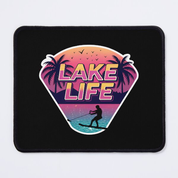 Item preview, Retro 80s Waterskiing | Neon Sunset Lake Life Vaporwave Aesthetic designed and sold by VividOrganica.