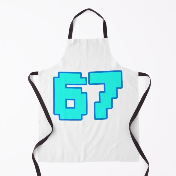 Item preview, 67, Six Seven in Blue 8-bit Pixel Outline designed and sold by Memes N Lore .