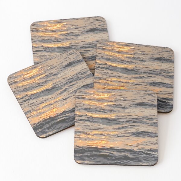 Item preview, Golden Sunset Reflections on Ocean Waves designed and sold by PierrelyHO.