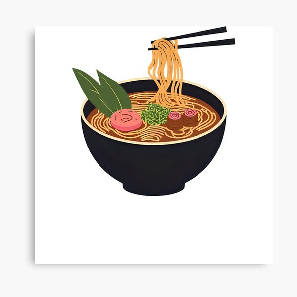 Item preview, Simple Ramen Noodle Bowl | Minimal Pho Food Art Design designed and sold by BeBetterPeople.