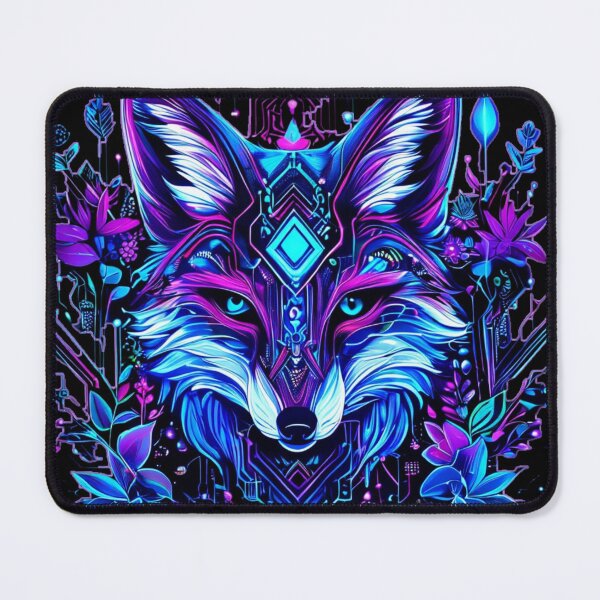 Item preview, Mystical Cyber Fox - Neon Geometric Animal Art - Nature & Technology Fusion Design for T-shirt, Hoodie & Poster designed and sold by Naturalite19.