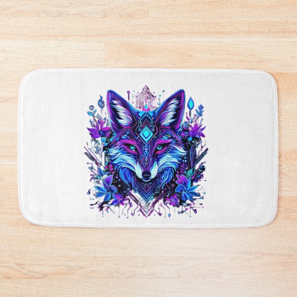 Item preview, Mystical Cyber Fox - Neon Geometric Animal Art - Nature & Technology Fusion Design for T-shirt, Hoodie & Poster designed and sold by Naturalite19.