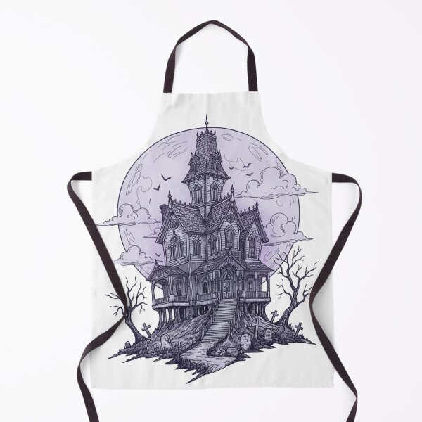 Item preview, Haunted Victorian Mansion Gothic Art Sticker, Spooky Haunted House Design designed and sold by GeniePixel.