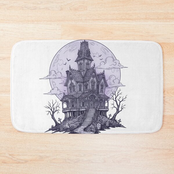 Item preview, Haunted Victorian Mansion Gothic Art Sticker, Spooky Haunted House Design designed and sold by GeniePixel.