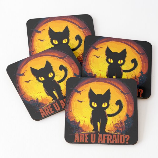 Item preview, Black Halloween Cat - Are you scared? designed and sold by Oni-Pixels.