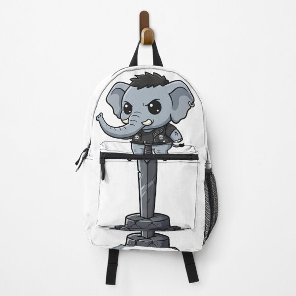 Item preview, Punk Rock Elephant Sword Balancer Chibi Metal Animal dark gift designed and sold by ThreadScapes.