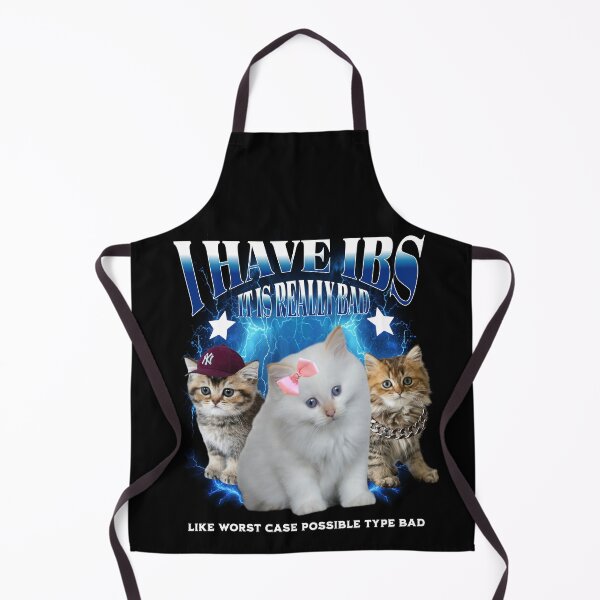 Item preview, IBS funny bootleg cute cursed sticker with kittens, chronic illness, Y2K designed and sold by DisgustangCO.