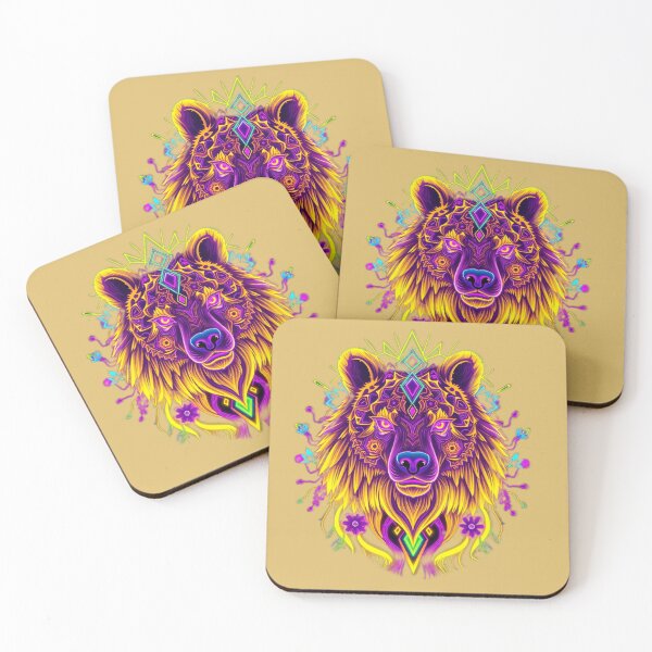 Item preview, Bear - Neon Geometric Beast Art - Nature & Circuit Fusion Design for T-shirt, Hoodie & Sticker designed and sold by Naturalite19.