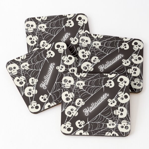 Item preview, Halloween. Skulls and a spider's web. designed and sold by Dinasshop.
