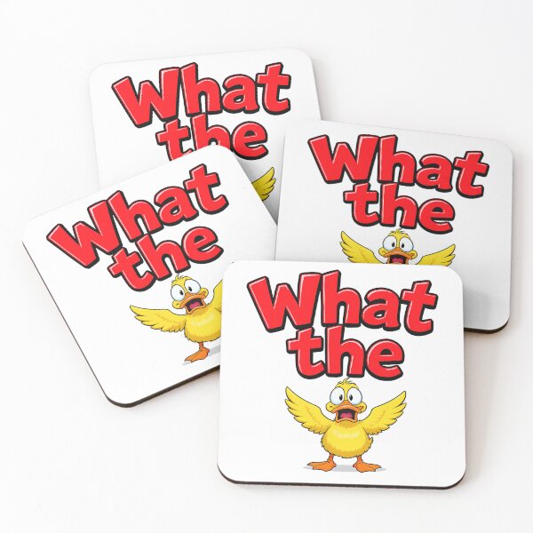 Item preview, Funny What the Duck Cartoon Design – Humorous Duck Sticker & Gift Idea designed and sold by RSK Originals.