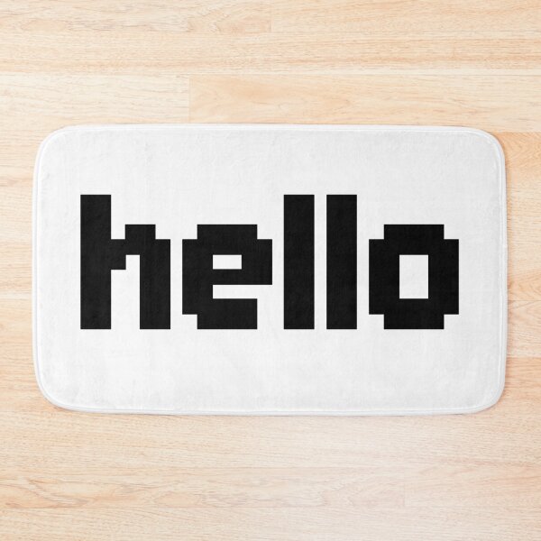 Item preview, hello in 8-bit Pixel designed and sold by Memes N Lore .