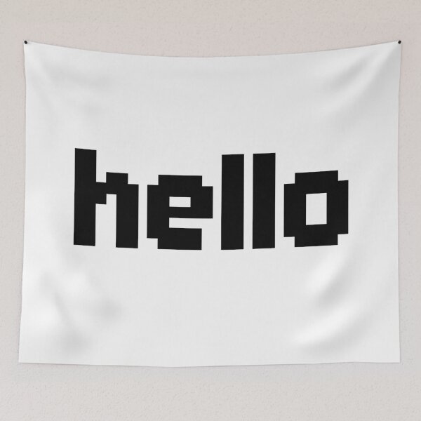 Item preview, hello in 8-bit Pixel designed and sold by Memes N Lore .