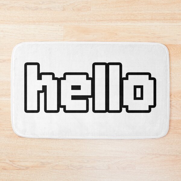 Item preview, hello in 8-bit Pixel Outline designed and sold by Memes N Lore .