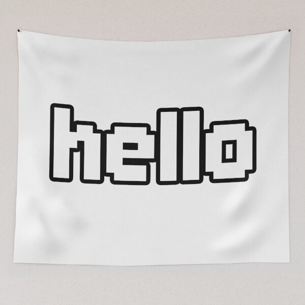 Item preview, hello in 8-bit Pixel Outline designed and sold by Memes N Lore .