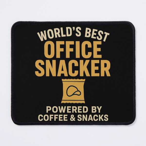 Item preview, World’s Best Office Snacker - Retro Foodie Tee designed and sold by Work Life Tees.