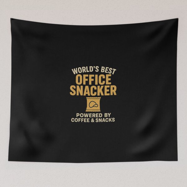 Item preview, World’s Best Office Snacker - Retro Foodie Tee designed and sold by Work Life Tees.