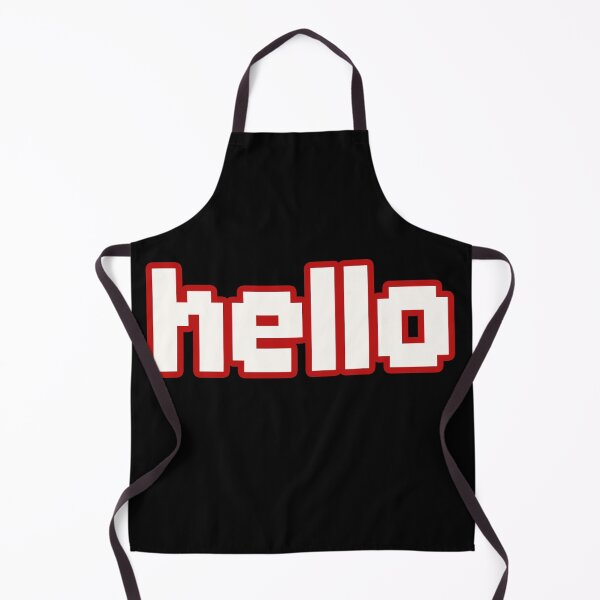 Item preview, hello in 8-bit Pixel Red Outline designed and sold by Memes N Lore .