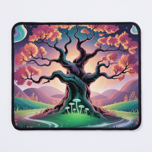Item preview, oak tree standing within a mystical autumn forest. designed and sold by Lilashakti ⭐️ ⭐️ ⭐️ ⭐️ ⭐️.