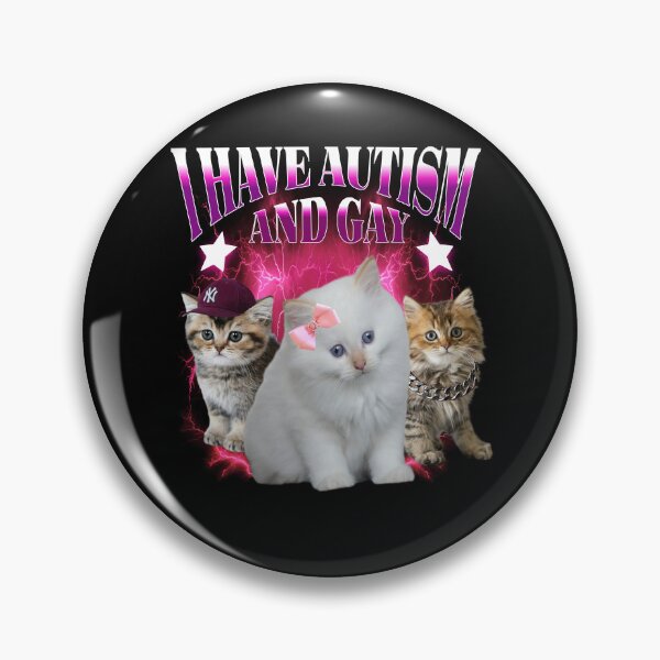 Item preview, I have autism and gay bootleg design with kittens, funny Y2K, autistic gay gift designed and sold by DisgustangCO.