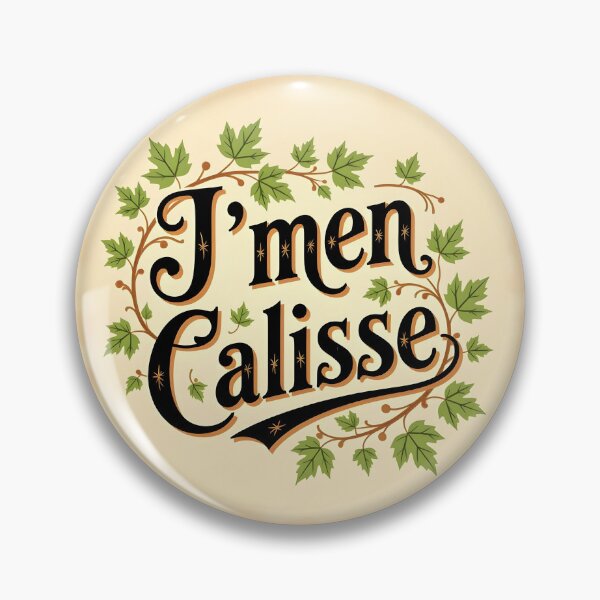 Item preview, J’men Câlisse – Vintage Typography with Green Maple Leaves designed and sold by EmeraldeaArt.