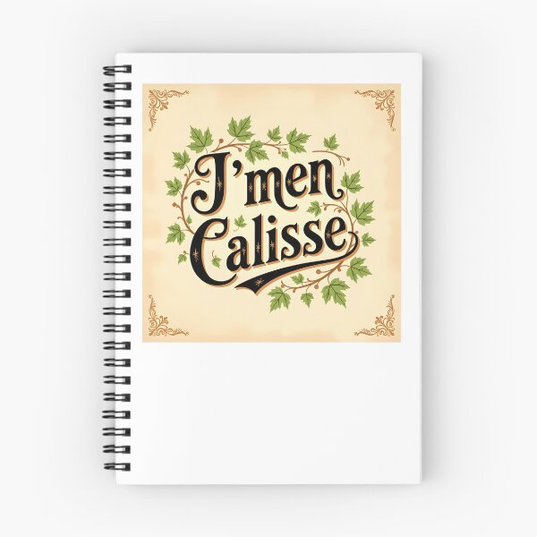 Item preview, J’men Câlisse – Vintage Typography with Green Maple Leaves designed and sold by EmeraldeaArt.