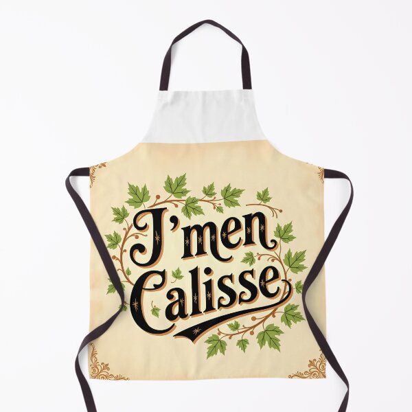 Item preview, J’men Câlisse – Vintage Typography with Green Maple Leaves designed and sold by EmeraldeaArt.