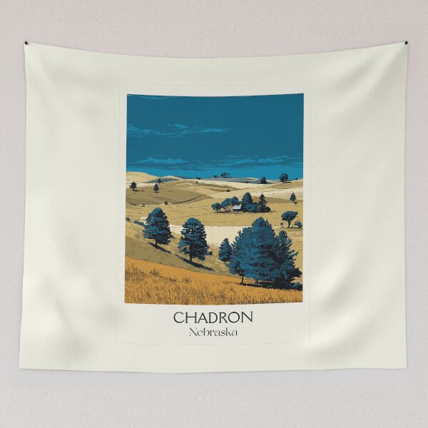 Item preview, Chadron Nebraska Vintage Travel Poster | Pine Ridge Scenery Art Print | State Park Decor designed and sold by TuncGK.
